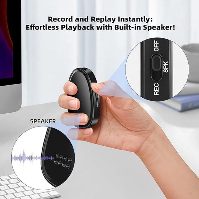 Mini Magnetic Voice Recorder with Speaker - TrueSpyTech