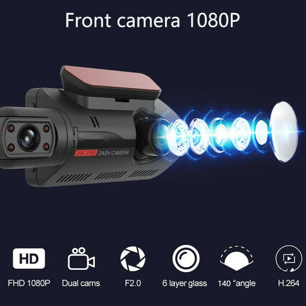 A68 1080P Dual‑Lens Dash Cam - TrueSpyTech
