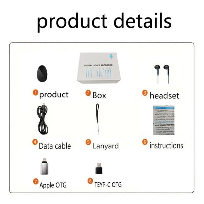 Mini Magnetic Voice Recorder with Speaker - TrueSpyTech