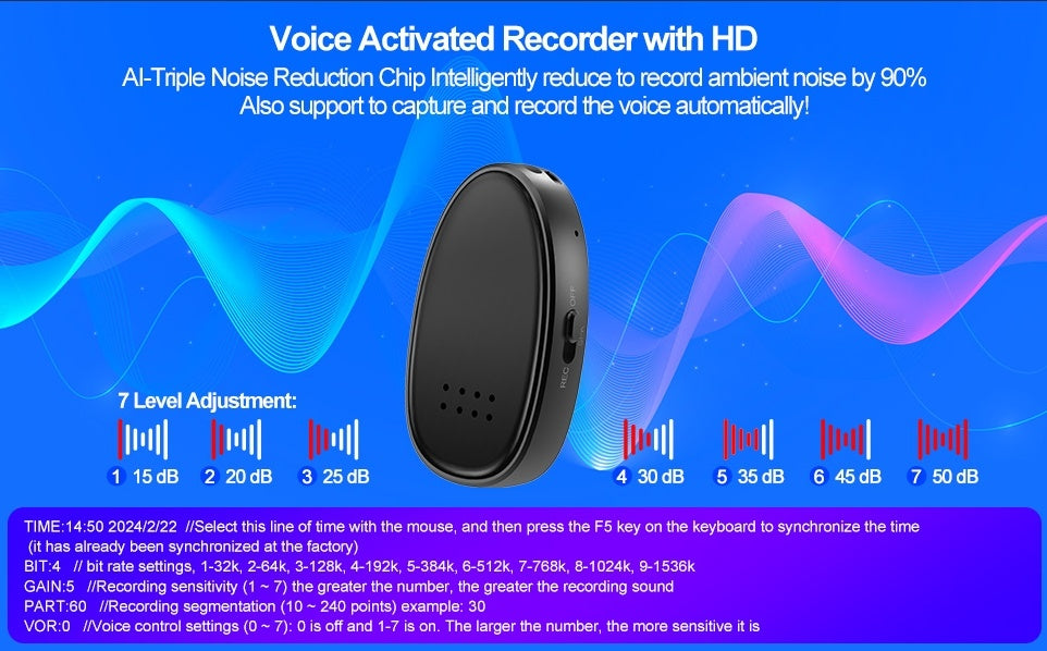 Mini Magnetic Voice Recorder with Speaker - TrueSpyTech