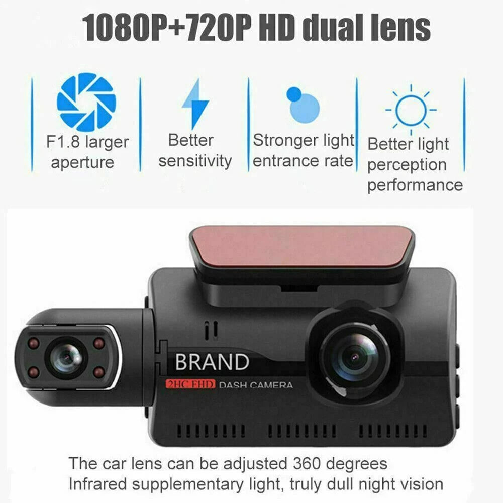 A68 1080P Dual‑Lens Dash Cam - TrueSpyTech