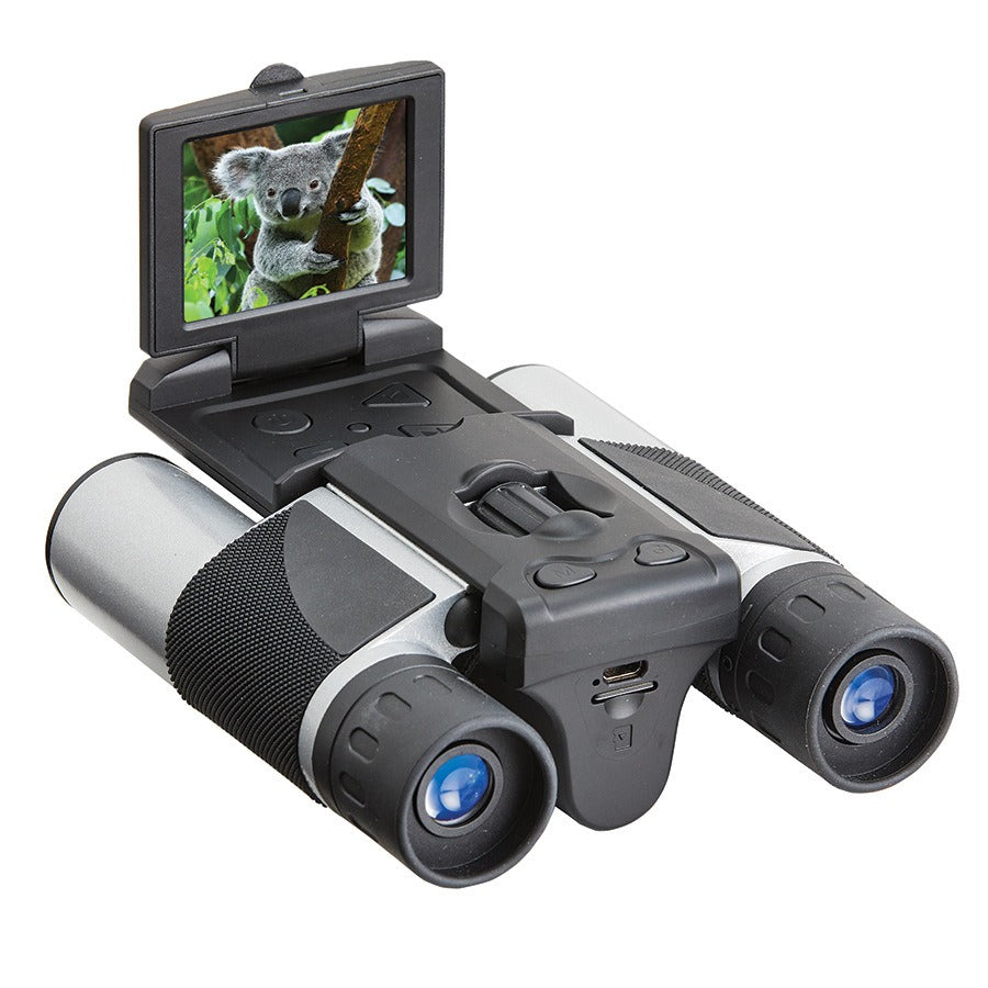 HD Binocular Camera – 2.5K Starlight Night Vision, Digital Zoom, Screen Display, Outdoor Telescope - TrueSpyTech
