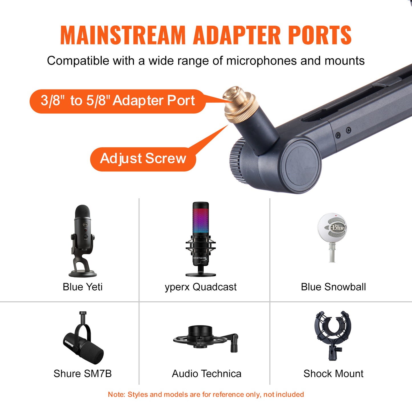 VEVOR Rotatable Desk‑Mount Microphone Boom Arm - TrueSpyTech