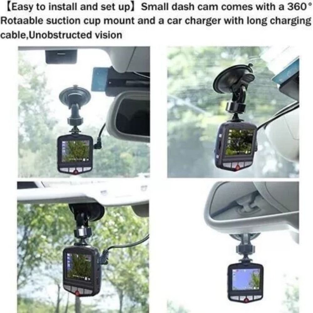 1080P 2.4" Car Dash Cam – Front/Rear, Night Vision, G‑Sensor - TrueSpyTech