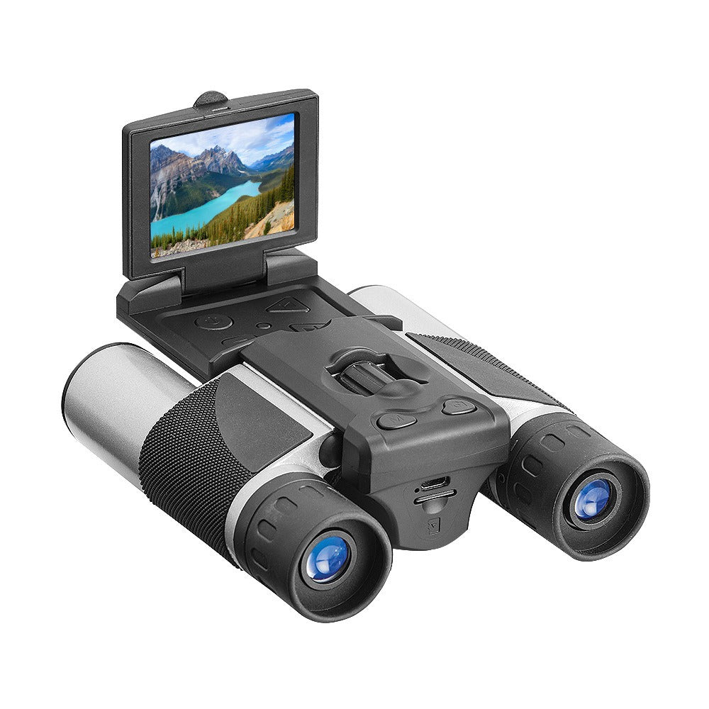 HD Binocular Camera – 2.5K Starlight Night Vision, Digital Zoom, Screen Display, Outdoor Telescope - TrueSpyTech