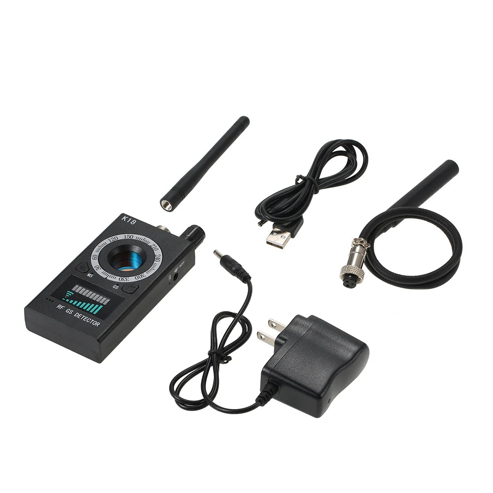 K18 Anti-Spy RF Detector – Hidden Camera, GPS, GSM, and Audio Bug Tracker - TrueSpyTech