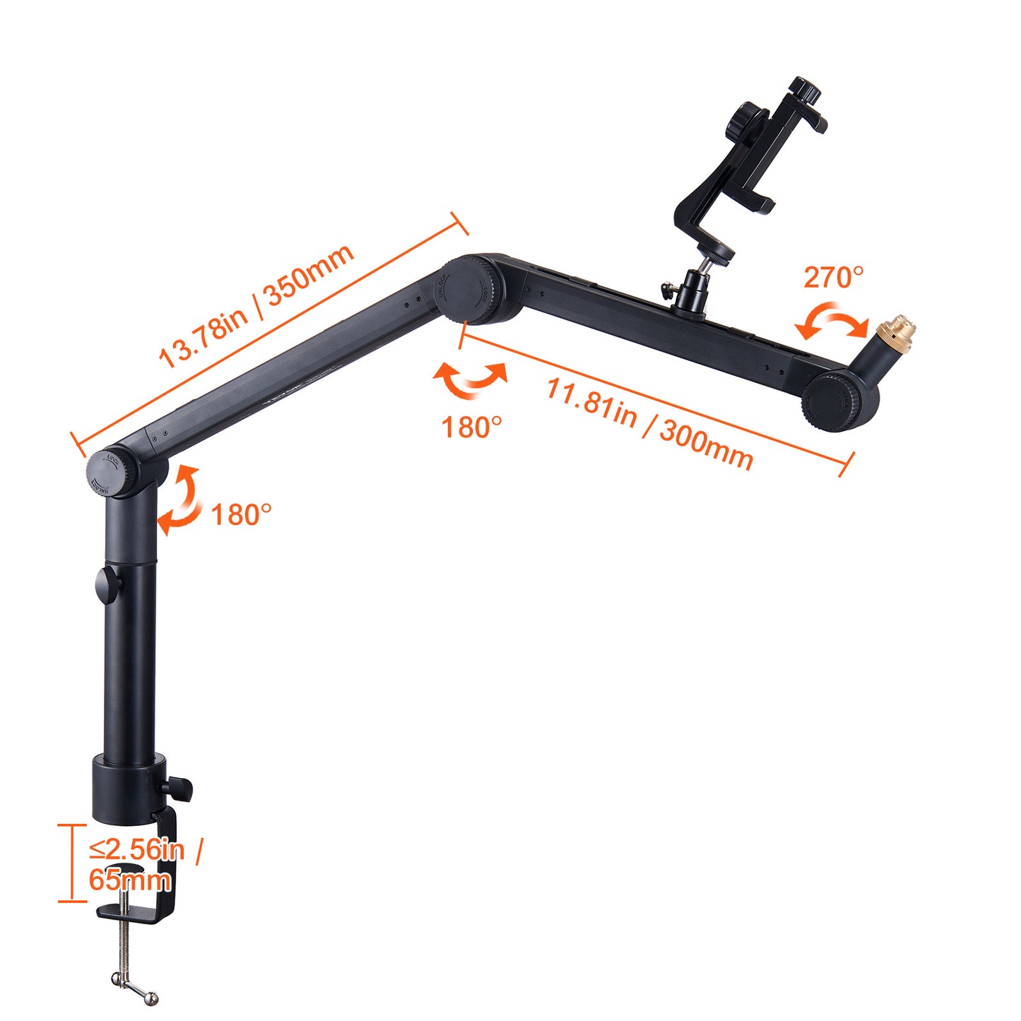 VEVOR Rotatable Desk‑Mount Microphone Boom Arm - TrueSpyTech