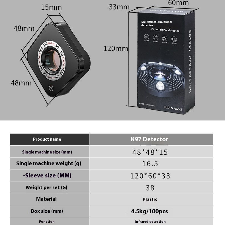 K97 Infrared Anti‑Peeping Detector - TrueSpyTech