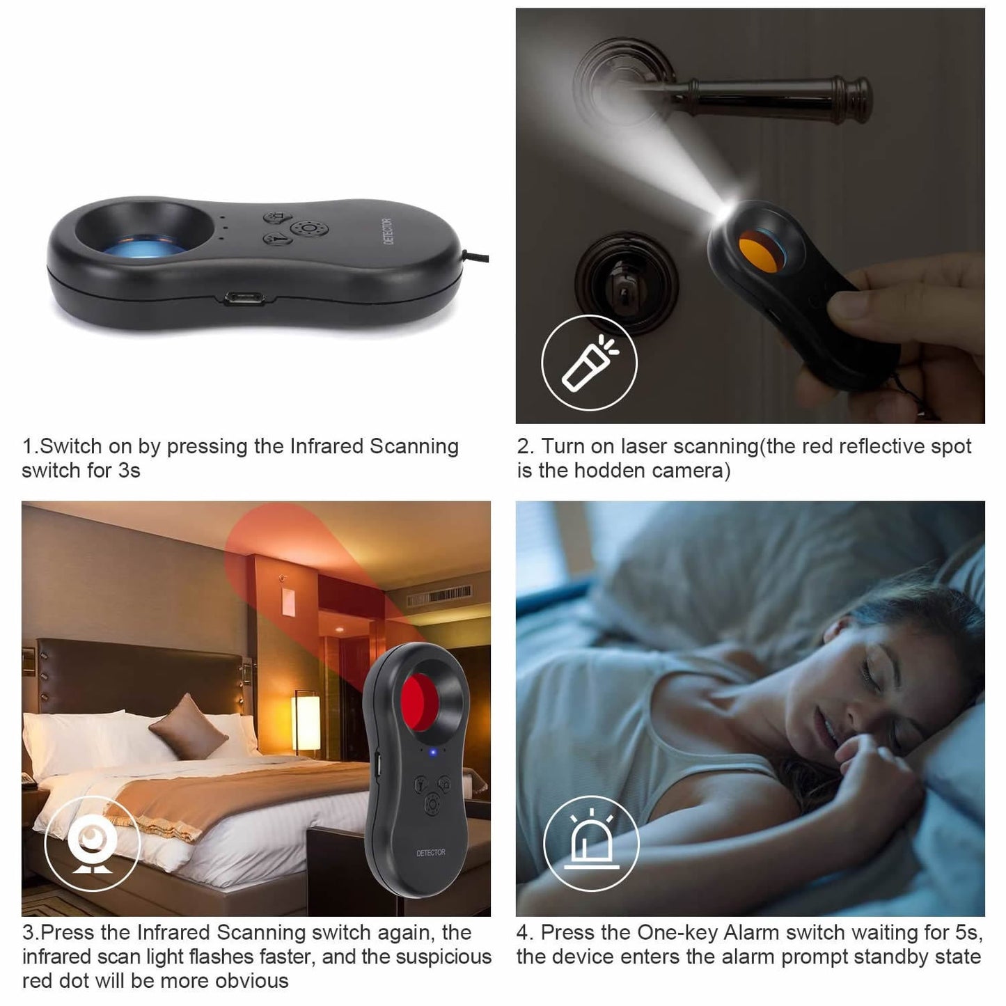 Infrared Anti‑Peep Camera Detector - TrueSpyTech
