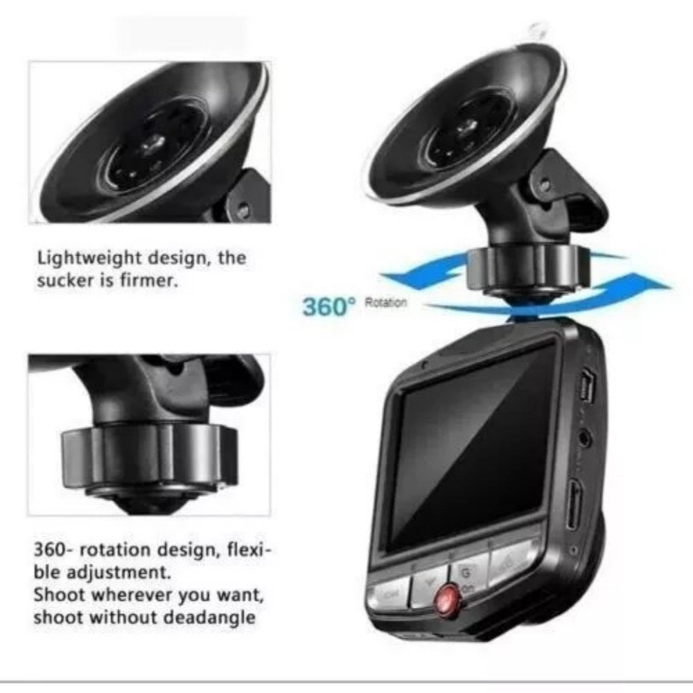 1080P 2.4" Car Dash Cam – Front/Rear, Night Vision, G‑Sensor - TrueSpyTech