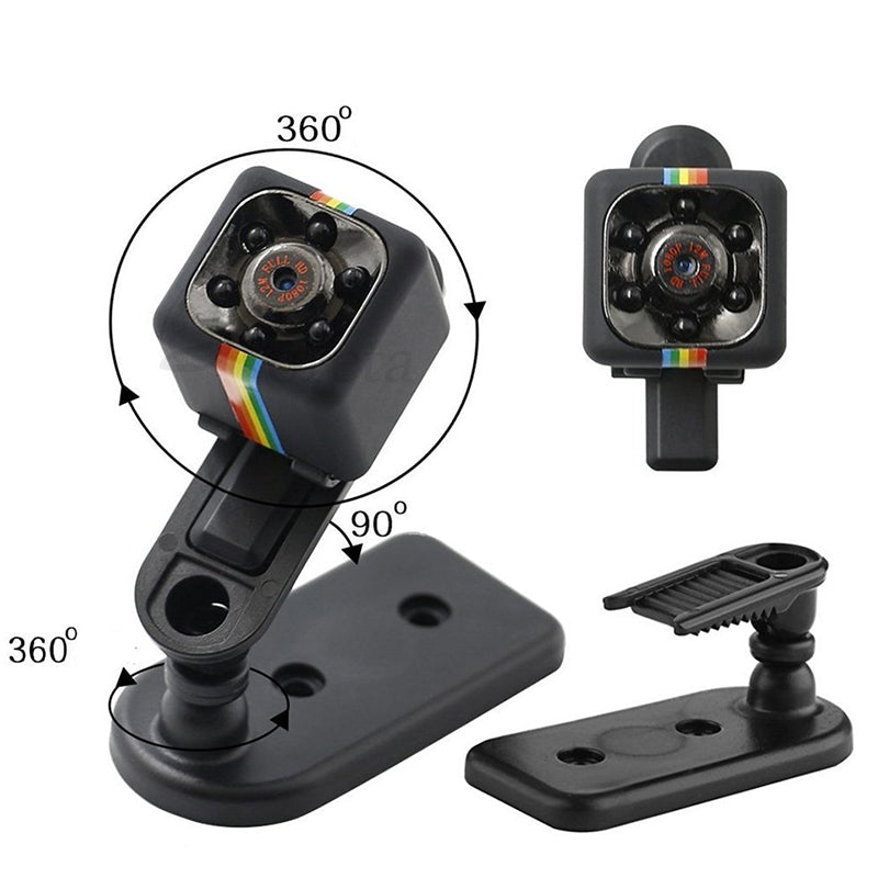 SQ11 Mini Spy Camera – HD 1080P, Night Vision, Motion Detection, 140° Wide Angle - TrueSpyTech