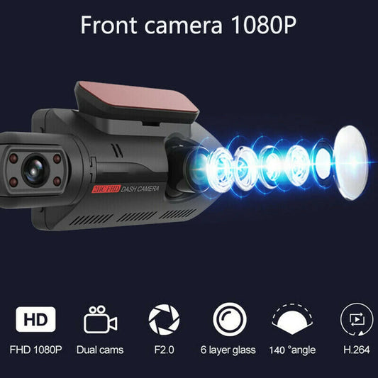 A68 1080P Dual‑Lens Dash Cam - TrueSpyTech