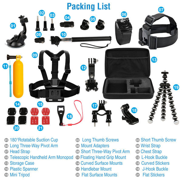 26‑in‑1 Camera Accessories Kit - TrueSpyTech