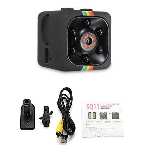 SQ11 Mini Spy Camera – HD 1080P, Night Vision, Motion Detection, 140° Wide Angle - TrueSpyTech