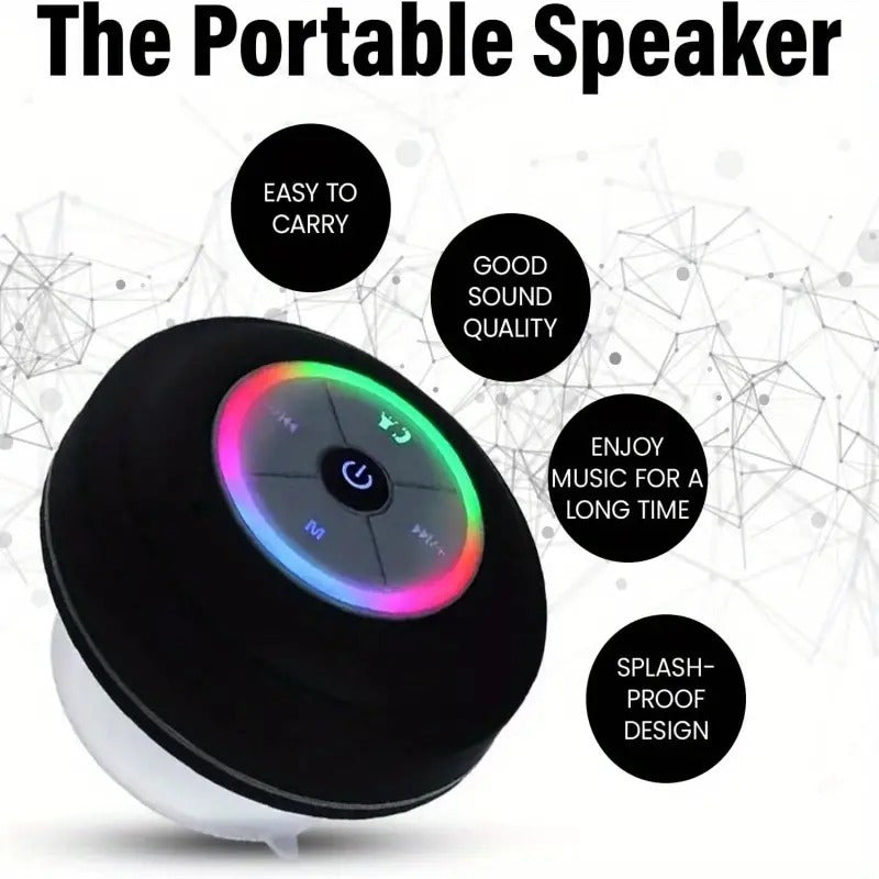 Bluetooth Suction‑Cup Bathroom Speaker - TrueSpyTech