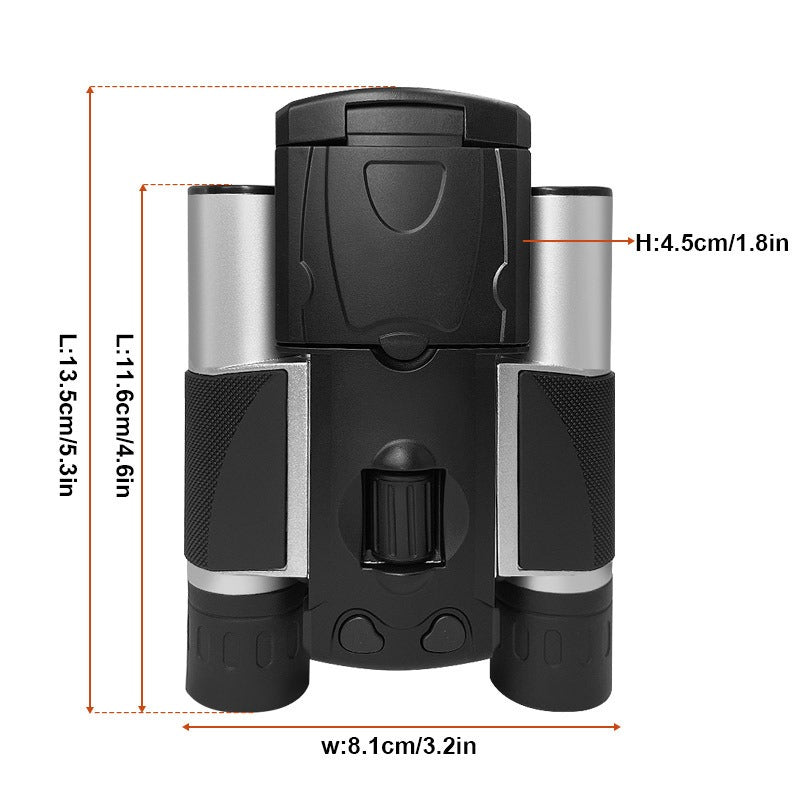 HD Binocular Camera – 2.5K Starlight Night Vision, Digital Zoom, Screen Display, Outdoor Telescope - TrueSpyTech