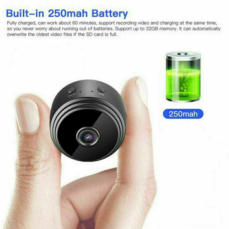 Mini Wi‑Fi Spy Camera 1080P HD DVR Night Vision - TrueSpyTech