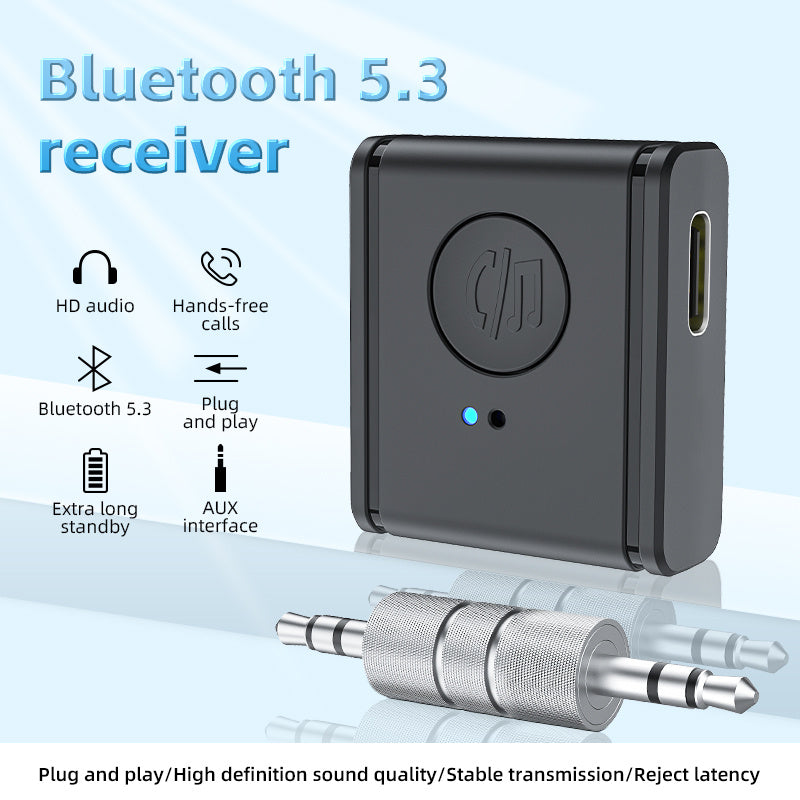 Bluetooth 5.3 Car AUX Receiver & Speakerphone - TrueSpyTech