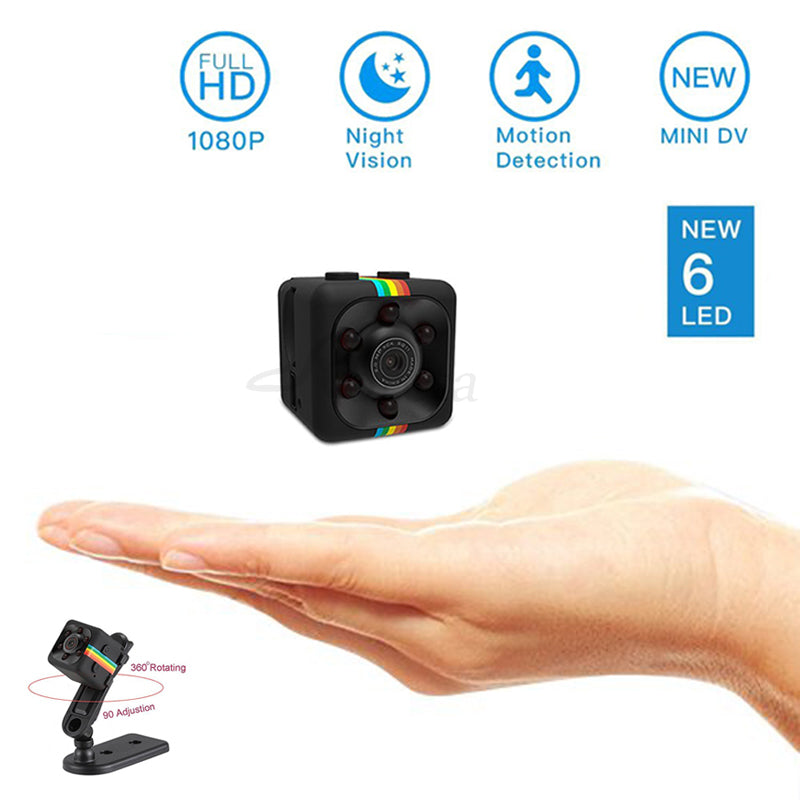 SQ11 Mini Spy Camera – HD 1080P, Night Vision, Motion Detection, 140° Wide Angle - TrueSpyTech