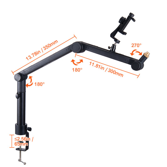 VEVOR Rotatable Desk‑Mount Microphone Boom Arm - TrueSpyTech