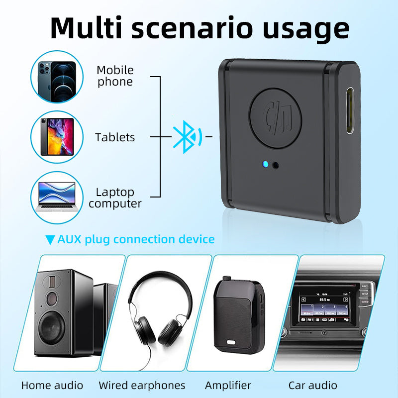Bluetooth 5.3 Car AUX Receiver & Speakerphone - TrueSpyTech