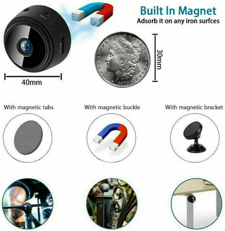 Mini Wi‑Fi Spy Camera 1080P HD DVR Night Vision - TrueSpyTech