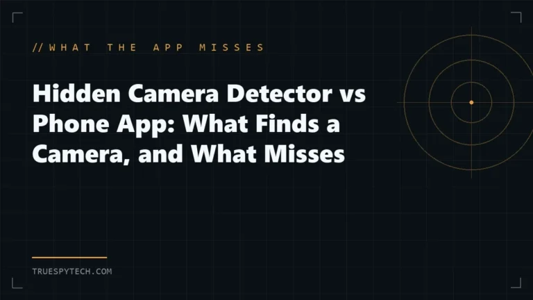 Hidden Camera Detector vs Phone App: What Finds a Camera, and What Misses